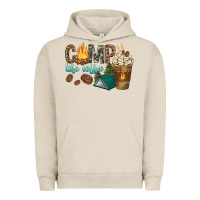 Pigment French Oak camp life coffee with coffee cup Urban Hoodie - texasbilliewilder