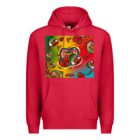 Cardinal mexico hearts Premium Hoodie - Zillion Design Studio