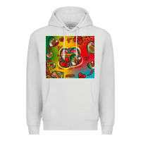 Dove Grey mexico hearts Premium Hoodie - Zillion Design Studio