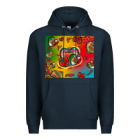 Navy mexico hearts Premium Hoodie - Zillion Design Studio
