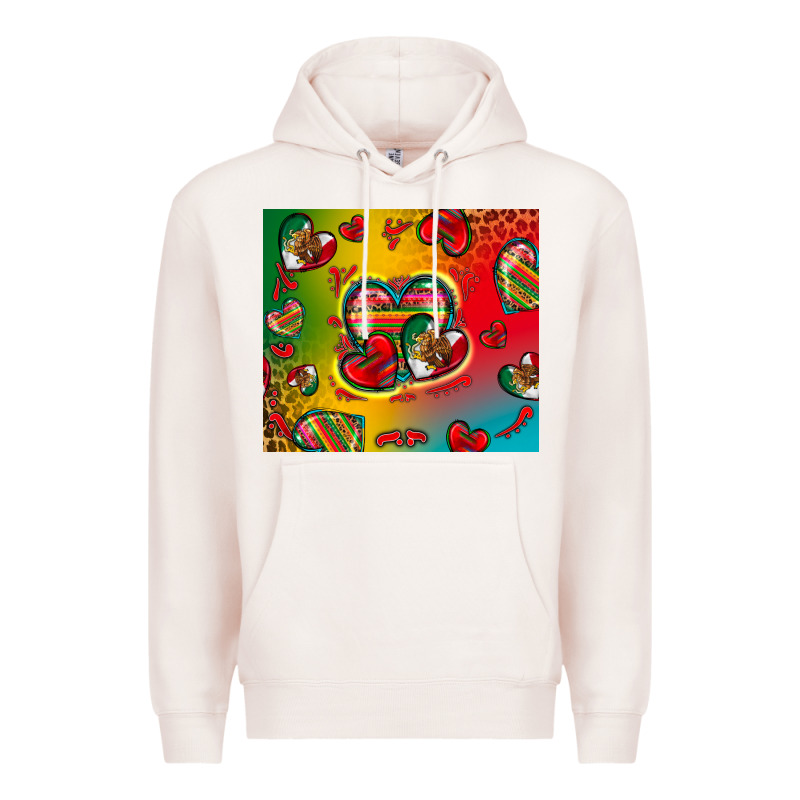 Mexico Hearts Premium Hoodie by Zillion Design Studio | Teevron