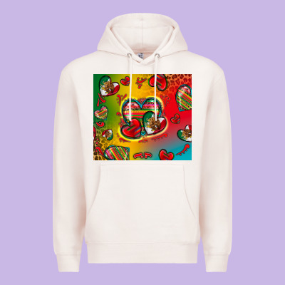 Premium Hoodie mexico hearts