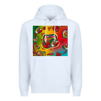 White mexico hearts Premium Hoodie - Zillion Design Studio