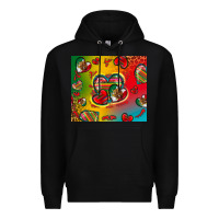 Black mexico hearts Premium Hoodie - Zillion Design Studio