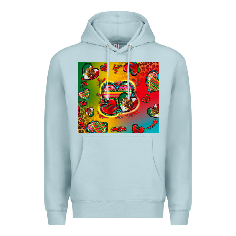 Mexico Hearts Premium Hoodie by Zillion Design Studio | Teevron