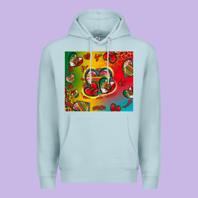 Premium Hoodie mexico hearts