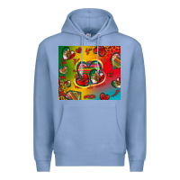 Colony Blue mexico hearts Premium Hoodie - Zillion Design Studio