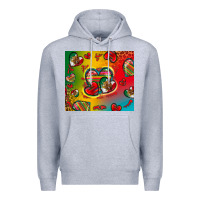 Heather Grey mexico hearts Premium Hoodie - Zillion Design Studio