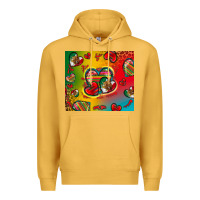 Mustard mexico hearts Premium Hoodie - Zillion Design Studio