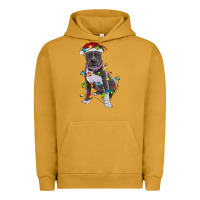 Pigment Peanut Butter Pitbull With Christmas Lights Urban Hoodie - RanaPortraitStore
