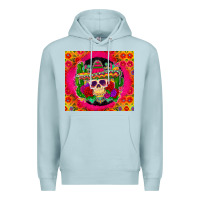 Blue Mist mexican skull Premium Hoodie - Zillion Design Studio