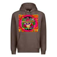 Coffee mexican skull Premium Hoodie - Zillion Design Studio