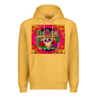Mustard mexican skull Premium Hoodie - Zillion Design Studio