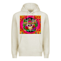 Oatmeal Heather mexican skull Premium Hoodie - Zillion Design Studio