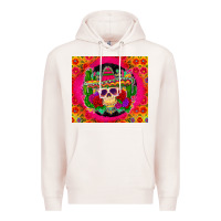 Pale Pink mexican skull Premium Hoodie - Zillion Design Studio