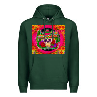 Sports Green mexican skull Premium Hoodie - Zillion Design Studio