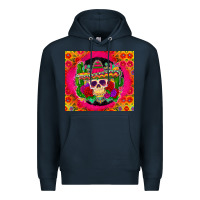 Navy mexican skull Premium Hoodie - Zillion Design Studio