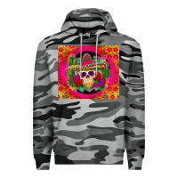 Slate Camo mexican skull Premium Hoodie - Zillion Design Studio
