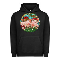 Pigment Black Christmas Pigs Urban Hoodie - RanaPortraitStore