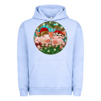 Pigment Grape Ice Christmas Pigs Urban Hoodie - RanaPortraitStore