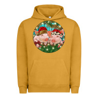 Pigment Peanut Butter Christmas Pigs Urban Hoodie - RanaPortraitStore