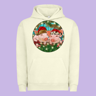 Urban Hoodie Christmas Pigs