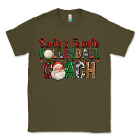Army Green Santa's Favorite Volleyball Coach For Christmas Classic Tee - FaDigitalArtStudio