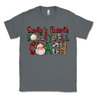 Charcoal Heather Santa's Favorite Volleyball Coach For Christmas Classic Tee - FaDigitalArtStudio