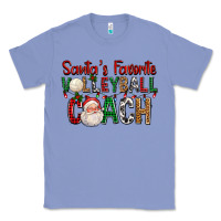 Colony Blue Santa's Favorite Volleyball Coach For Christmas Classic Tee - FaDigitalArtStudio