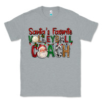 Heather Grey Santa's Favorite Volleyball Coach For Christmas Classic Tee - FaDigitalArtStudio