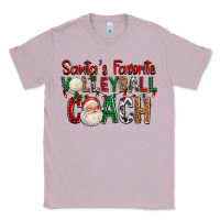 Lilac Santa's Favorite Volleyball Coach For Christmas Classic Tee - FaDigitalArtStudio