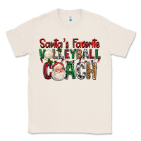 Natural Santa's Favorite Volleyball Coach For Christmas Classic Tee - FaDigitalArtStudio