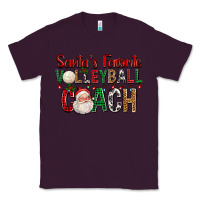 Plum Santa's Favorite Volleyball Coach For Christmas Classic Tee - FaDigitalArtStudio