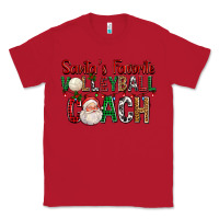 Red Santa's Favorite Volleyball Coach For Christmas Classic Tee - FaDigitalArtStudio