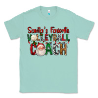 Seafoam Santa's Favorite Volleyball Coach For Christmas Classic Tee - FaDigitalArtStudio