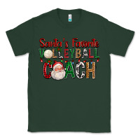 Sports Green Santa's Favorite Volleyball Coach For Christmas Classic Tee - FaDigitalArtStudio