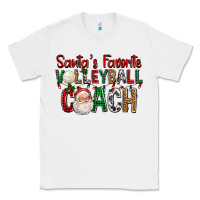 White Santa's Favorite Volleyball Coach For Christmas Classic Tee - FaDigitalArtStudio