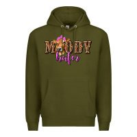 Army Green moody heifer with leopard tbw Premium Hoodie - texasbilliewilder