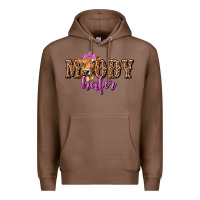 Chestnut moody heifer with leopard tbw Premium Hoodie - texasbilliewilder