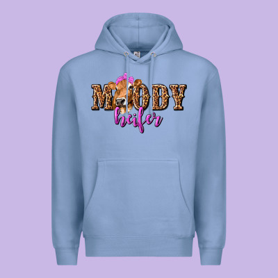 Premium Hoodie moody heifer with leopard tbw