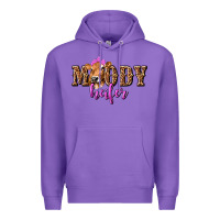 Purple moody heifer with leopard tbw Premium Hoodie - texasbilliewilder
