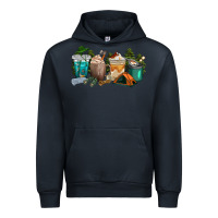Navy camping coffee cups Urban Hoodie - texasbilliewilder