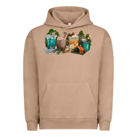 Pigment Burro camping coffee cups Urban Hoodie - texasbilliewilder