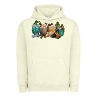 Pigment Pistachio camping coffee cups Urban Hoodie - texasbilliewilder
