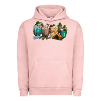 Pigment Salmon camping coffee cups Urban Hoodie - texasbilliewilder