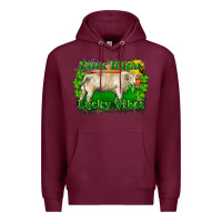 Burgundy Thick Thighs Lucky Vibes Charolais Bull Premium Hoodie - RanaPortraitStore