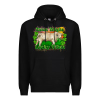Black Thick Thighs Lucky Vibes Charolais Bull Premium Hoodie - RanaPortraitStore