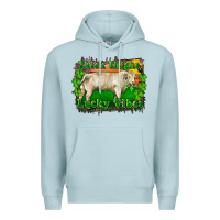 Blue Mist Thick Thighs Lucky Vibes Charolais Bull Premium Hoodie - RanaPortraitStore