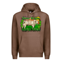 Chestnut Thick Thighs Lucky Vibes Charolais Bull Premium Hoodie - RanaPortraitStore