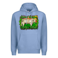 Colony Blue Thick Thighs Lucky Vibes Charolais Bull Premium Hoodie - RanaPortraitStore